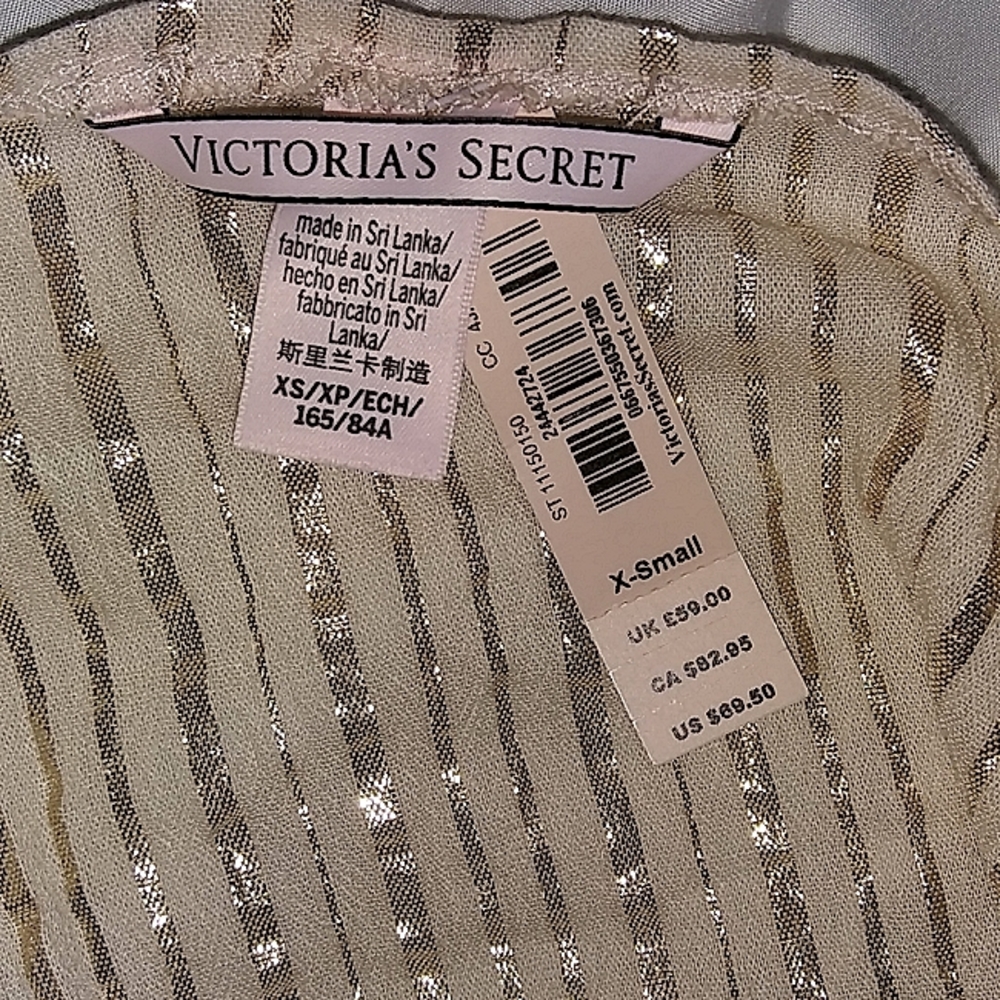 NWT Victoria's Secret romper lingerie with gold stitching - Picture 6 of 8